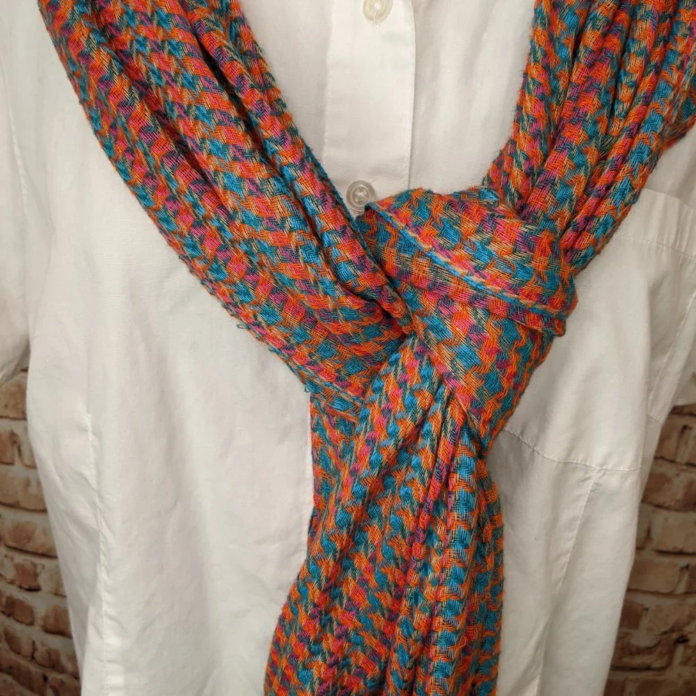 Multi-Color Scarf 82 long by 20 Wide with Tassels
